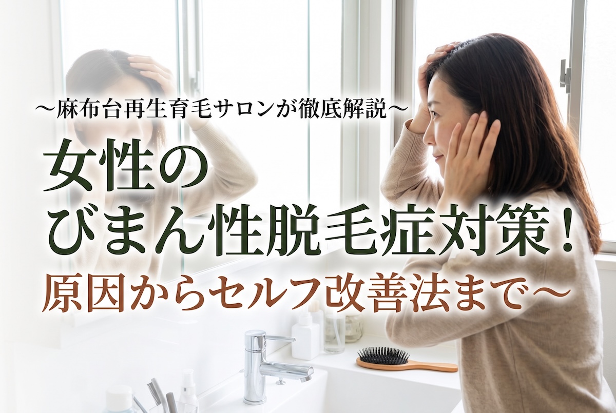更年期の薄毛・抜け毛対策と原因・改善法を解説する麻布台再生育毛サロン